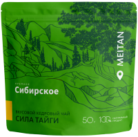 Вкусовой кедровый чай «Сила тайги» «Крепкое сибирское» MeiTan